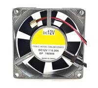 109L0812S403 8CM 8025 12V 0.26A 3-Wire Aluminum Frame Metal Cooling Fan