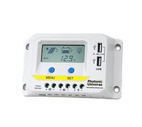 10A 12V/24V solar charge controller / regulator with LCD display and advanced control features for solar panels up to 160W (motorhome, caravan, campervan or boat)