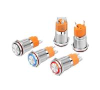 10A high current 16mm reset Metal Button Horn access control start switch with light 12 24 220V NWPNLXEA(WHITE,16MM_3-8V)
