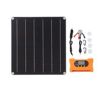 10A Solar Panel Kit with Controller | 25W Monocrystalline Direct Drive Without Batteries | Solar Electricity Kit for Outdoor Lights/Electric Tools/Car | 12V 24V Intelligent