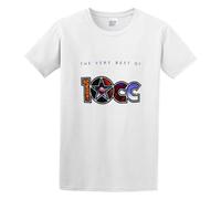 10Cc The Very Best of Rock Customized Casual Round Neck T Shirt White M