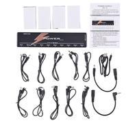 10Channel Guitar Pedal Power Supply with Independent Short Circuit Protection LED Power Indicator Pedal Power Supply for Guitar Effect Pedal Other Portable Musical Instrument (Black)
