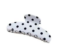 10CM Cute Candy Color Hair Claw Clip | Polka Dots Print Acetate Large Size Shark Simple Elegant Hairpin Clips Women