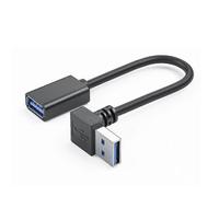 (10cm Down Bend) Universal Usb 3.0 Extension Cable With 90-degree Bend For Home And Office Use