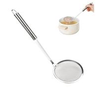 10cm Écumoire en Acier Inoxydable avec Poignée,Araignée de Cuisine,Food Passoire Louche en Inox,Mini Ecumoire à Mailles Fines,Argenté Cuillère à Fente,pour Résidus de Filtre, Graisse, Mousse