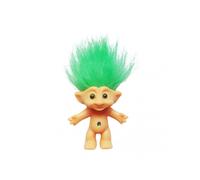 (10cm, Green) 10cm Troll Doll Model Colored Long Hair Dam Doll Miniature Figurine Ornament Lovely Leprocauns Ugly Elf Doll Action Figure