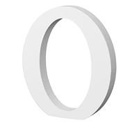 10cm Lettres en Bois sur Pied, Lettres de l'Alphabet en bois Naturel Léger Lettre Bois pour l'Artisanat Décorations Bois Finies Décoration Murale Maison Projets de Bricolage (O, Blanc)