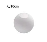 (10cm)Matte White Globe Glass Lamp Shade Replacement Round Light Cover Fix