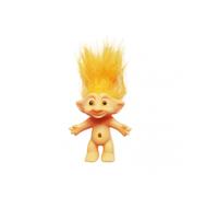 (10cm, Orange) 10cm Troll Doll Model Colored Long Hair Dam Doll Miniature Figurine Ornament Lovely Leprocauns Ugly Elf Doll Action Figure