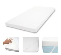 10cm Surmatelas à mousse Memory HWC-E63, Couvre-matelas, housse 90x200cm mousse visco