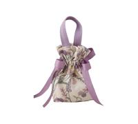 10cps Soft Linen Floral Bags with Exquisite Bow Handles Warm Texture, for Gift Boxes, Holiday Gifting, Wedding Favors, Ritual First Choice Pour Bonbons