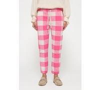10DAYS Cropped Jogger Check Bright Pink Taille: L | Pantalons de survêtement Outlet | Femme | Rose
