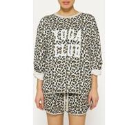 10DAYS Raw Edge Statement Sweater Leopard Light Grey Melee Taille: S | Pulls tricotés Outlet | Femme | Gris