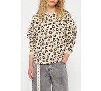 10DAYS Raw Edge Sweater Leopard 1292 Taille: M | Manches longues Outlet | Femme |