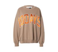 10Days Sweat-shirt miel / taupe / blanc, Taille XL