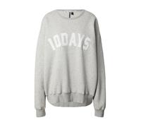 10Days Sweat-shirt 'THE STATEMENT' gris chiné / blanc, Taille XS