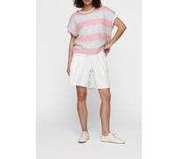 10DAYS Thin Knit Tee Dark Raspberry/white Grey Melee Taille: S | Pulls Outlet | Femme | Gris