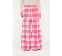 10DAYS Wide Jogger Check Bright Pink Taille: XXS | Évasés pantalons Outlet | Femme | Rose