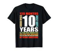 10e anniversaire 10 ans vieux garçons filles enfants fête T-Shirt