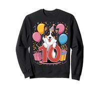 10e anniversaire garçon fille 10 ans dix Border Collie Sweatshirt