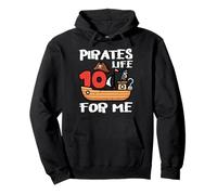 10e Anniversaire Pirates Life for Me 10 Years Bday Boys Kids Sweat à Capuche