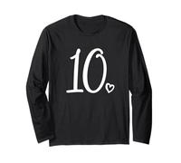 10e Anniversaire, pour Fille, numéro 10, 10 Ans, Mignon Manche Longue