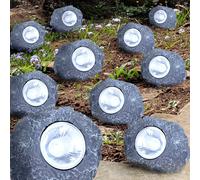 10er Set Solaire Pierres LED Déco Lumières Terrasse Lumières Véranda Lampes