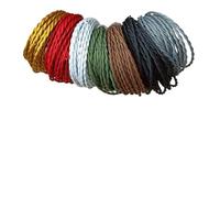 10ft Braided Fabric Electrical Cord, 2-Core 3-Core Vintage Style, 0.75-1.5mm² For Pendant Lamp, Multi-Color(Rice white,1.5mm 2Core)