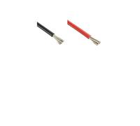 10ft Tinned Copper Silicone Wire, High Temp Flexible Cable, Red & Black, 18-4 AWG For Solar Car Battery(Red and black,22 AWG)