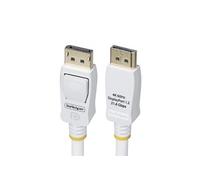 10ft White VESA Certified DisplayPort 1.2 Cable with Latches - Câble DisplayPort - DisplayPort (M) verrouillé pour DisplayPort (M) verrouillé -