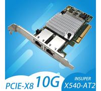 10G Double Port Ethernet Carte X540-T2 PCIE-X8 X16 Extension Adaptateur Support Pour Synology NAS Et Autres Long and Short
