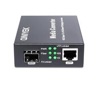 10G Multi-Gigabit SFP Media Converter, 2 Port 10 Gigabit Ethernet Switch, 1x 100M/1G/2.5G/5G/10GBase-T RJ45 to 1x 10GBase-X SFP+ Slot NDAA & TAA Compliant, Power Adapter and Manual Included