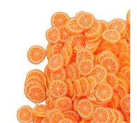 10g/pack Fruit Nail Art Sticker, Assorted Design Polymer Clay Summer Nail Charms Slices for Nail Art Decorations Cellphone Glasses Craft Project (Orange)