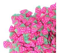 10g/pack Fruit Nail Art Sticker, Assorted Design Polymer Clay Summer Nail Charms Slices for Nail Art Decorations Cellphone Glasses Craft Project (Strawberry)