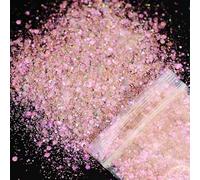 10g/Sac Hexagone Aurora Nail Flake Sirène Opale Sequin Nail Art Décoration Holographique Vert Violet Été Glitter Poudre Poussière, 2(10g)