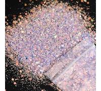 10g/Sac Hexagone Aurora Nail Flake Sirène Opale Sequin Nail Art Décoration Holographique Vert Violet Été Glitter Poudre Poussière, 10(10g)