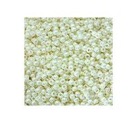 10g TOHO ROCAILLE 11/0, OPAQUE NAVAJO WHITE (# 122) (TOHO seed beads 11/0, Opaque Lustered Navajo White (#122)) Perles rondes en verre du Japon
