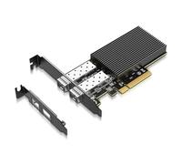 10Gb Ethernet Card with 82599ES (X520-DA2) Controller, GiGaPlus 10GB PCI-E Network Card Adapter, Dual LAN SFP+ Ports, Supports Windows/Windows Server/VMware Functions for 10Gbe Networking NAS
