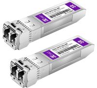 10GBASE-SR SFP+ Transceiver,Module SFP+ vers LC en Fibre Optique multimode pour Cisco SFP-10G-SR,Ubiquiti UniFi UF-MM-10G,Mikrotik S+85DLC03D,Meraki,Netgear,D-Link et Plus,2 pièces