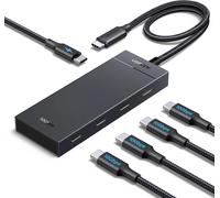 10Gbps Hub Usb C 3.2 Vers 4 Data Ports Et Pd 100W Charge Rapide Adaptateur Multiport Usb Compatible Avec Iphone 16 15 Série Macbook Ipad Pro Air 2024 Mac Mini M4 Surface Galaxy S25 S24 Ultra