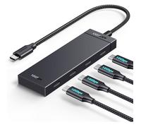 10Gbps Hub Usb C Vers 4 Usb C 3.2 Gen2 Adaptateur Multiport Câble 30Cm Compatible Avec Macbook Ipad Pro Air Mac Mini M4 Surface Ipho