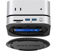 10Gbps Minilink M49P Compatible Avec Mac Mini M4,Usb C Dock En Aluminium Avec Boîtier Ssd Pour M.2 Nvme/Sata,2 Usb 3.2,Sd/Tf 3.0