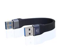 10Gbps Usb 3.1 Câble De Données Souple Plat 100W Usb A Mâle À Mâle Câble 4K@60Hz Câble Usb A Court Pour Téléphone Portable, Powerbank, Appareil Photo