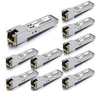 10Gtek 10-Pièces 10/100/1000Base-T Multi-Rate SFP RJ45 Copper Transceiver, Compatible pour Cisco GLC-T(10/100/1000M)/SFP-GE-T(10/100/1000M), 100-mètres