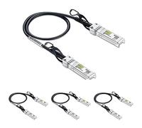10Gtek 10G SFP+ DAC Cable - 10GBASE-CU Passive Direct Attach Copper Twinax SFP Cable for Cisco SFP-H10GB-CU0.3M, Meraki MA-CBL-TA-0.3M, Fortinet, Ubiquiti UniFi, D-Link, 0.3-Meter(1ft), 4-Pack