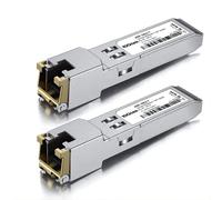10Gtek 2-Pièces 10/100/1000Base-T Multi-Rate SFP RJ45 Copper Transceiver, Compatible pour Cisco GLC-T(10/100/1000M)/SFP-GE-T(10/100/1000M), 100-mètres