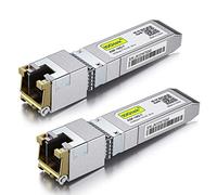 10Gtek 2-Pièces 10Gb SFP+ RJ45 Module, Transceiver Cuivre 10GBase-T, Compatible pour Cisco SFP-10G-T-S, Ubiquiti UniFi UF-RJ45-10G, Mikrotik S+RJ10, Netgear, TP-Link, D-Link