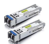 10Gtek 2-Pièces 1G SFP LX Monomode Module, 1000Base-LX LC Mini-Gbic, Compatible pour Cisco GLC-LH-SMD, Meraki, Ubiquiti UniFi UF-SM-1G, Netgear, D-Link, TP-Link, Zyxel, Mikrotik, Open Switch
