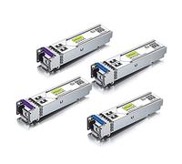 10Gtek 2x Pair of 1.25G SFP Bidi Transceiver 1000Base-BIDI, 1490nm/1310nm SMF, up to 20km, for Cisco GLC-BX-D, Ubiquiti UniFi UF-SM-1G-S, Mikrotik, D-Link, Supermicro, Netgear etc