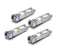 10Gtek 2x Pair of 1.25G SFP Bidi Transceiver 1000Base-BIDI, 1550nm/1310nm SMF, up to 2~3km, for Cisco, Ubiquiti UniFi, Mikrotik, D-Link, Supermicro, Netgear and More.